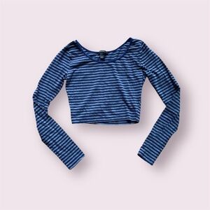 Forever 21 Cropped Stripe Shirt